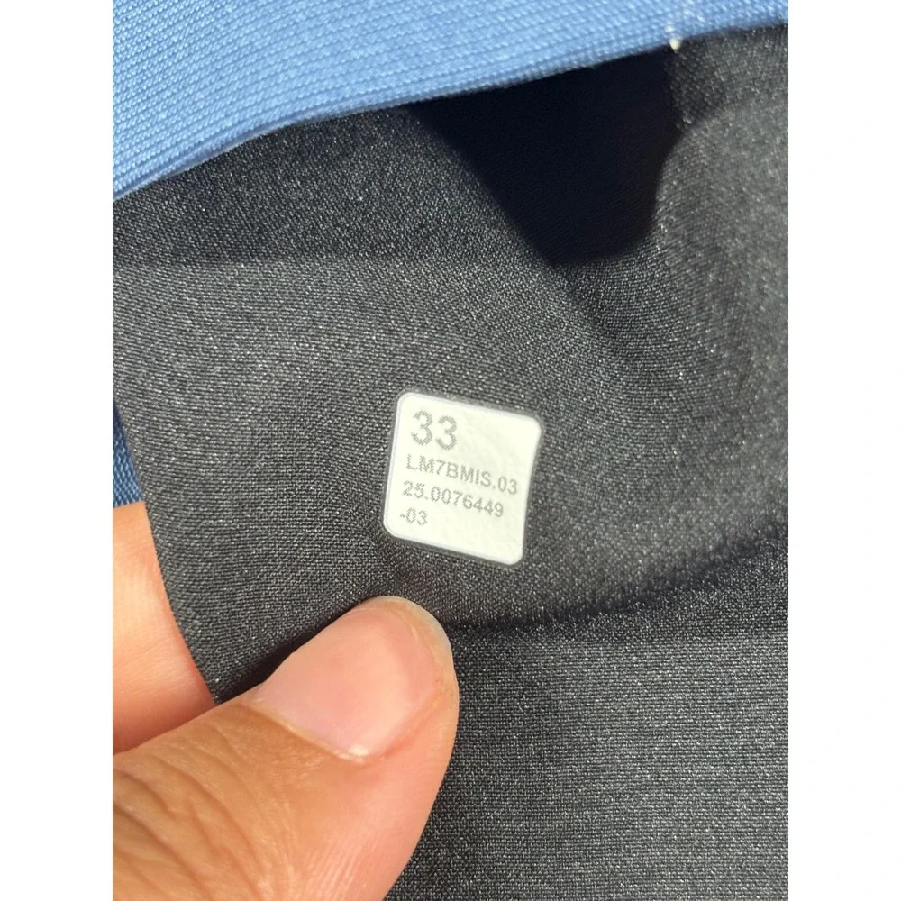 Lululemon Commission Shorts 33 Blue Gray Golf Commuter Technical Stretch LM7BMIS